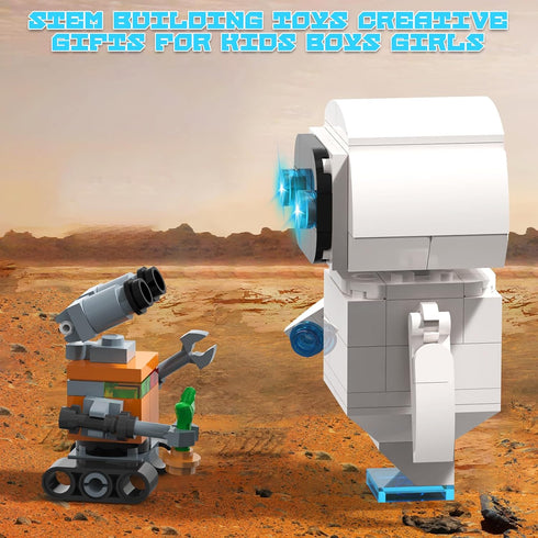 Wall and Eve Building Blocks, Mini Wall Robot Figure Building Toys Compatible with Lego, Eve Robot Mech Building Kit, STEM Creative Gifts for Boys...