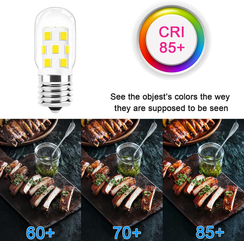 E17 LED Bulb Dimmable,30W-40W Incandescent Equivalent,Natural White 4000K,Fit for LG Whirlpool Frigidaire Kenmore GE Over The Range Microwave,125V...