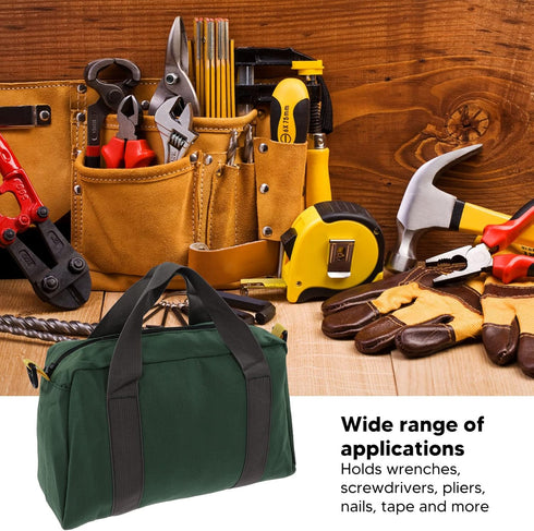 Wide Mouth Tool Bag, Portable Tool Tote Bag Storage Handbag Waterproof High Capacity Tool Storage Bag for Vehicle Maintenance Carpentry Technician...