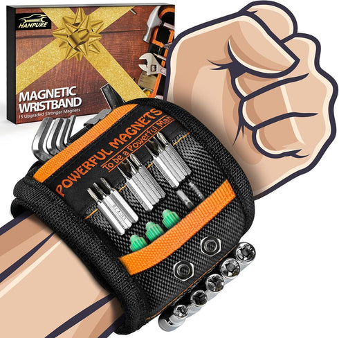 Tools Gifts for Men Stocking Stuffers Christmas - Magnetic Wristband for Holding Screws Wrist Magnet Tool Belt Holder Cool Gadgets for Men Birthda...