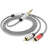 3.5mm to 2RCA Audio Cable 20ft,Auxiliary Adapter, Stereo Splitter Cable,AUX RCA Y Cord for Smartphone,Speakers,Tablet, HDTV, MP3 Player...