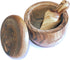 Holy Land Market Olive wood Salt Cellar with Spoon set (3 Inch each) - Asfour Outlet Trademark...