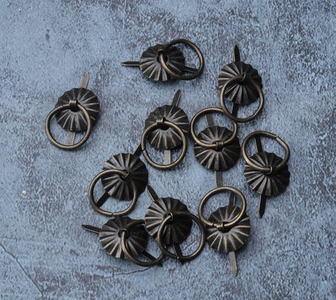 Ruwado 40 Pcs Metal Brad Fasteners with Pull Rings Large Paper Fasteners for DIY Art Crafting Project Drawer Decorative Scoreboard Kitchen Bathroo...
