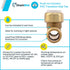 SharkBite 1/2 Inch CTS x 1/2 Inch CTS x 1/2 Inch PVC Slip Tee, Push To Connect Brass Plumbing Fitting, UIP363A...