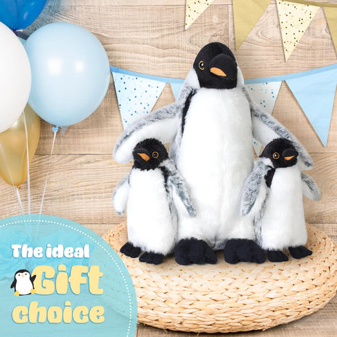 3 Pieces Plush Penguin Set, Mom and Babies, Stuffed Animal Toy Gifts for Kids...