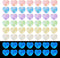 Craftdady 60Pcs Glow in The Dark Acrylic Heart Beads AB Color Glitter Beads Love Heart Valentine Spacer Beads for Crafts DIY Couple Bracelets Jewe...