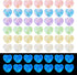 Craftdady 60Pcs Glow in The Dark Acrylic Heart Beads AB Color Glitter Beads Love Heart Valentine Spacer Beads for Crafts DIY Couple Bracelets Jewe...
