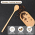 2 Pieces Wooden Cooking Spoons Bamboo Cooking Spoon Non Stick Cookware Serving Spoon Kitchen Utensils Long Handle Wood Spoon for Stirring, Flippin...