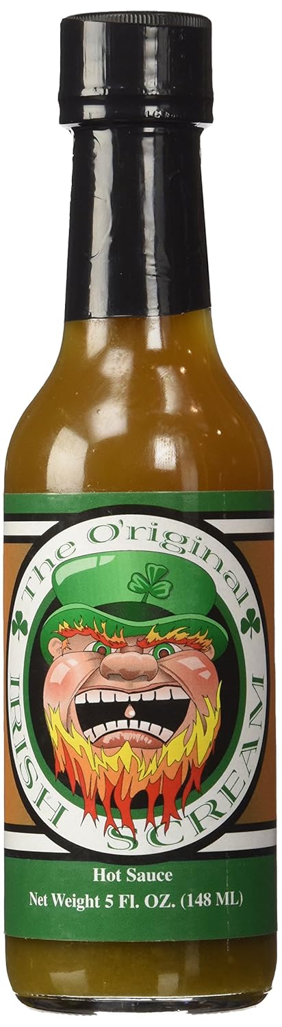 CaJohns The Original Irish Scream Jalapeno Hot Sauce, 5 Fluid Ounce Bottle...