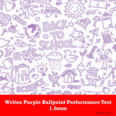 Writon Retractable Ballpoint Pens, Comfort Grip, 1.0mm Medium Point, Purple Ink, 24 Pack...