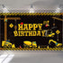 Tatuo Construction Theme Birthday Banner - 6.1 x 3.6 ft Photography Party Supplies Dump Truck Party Decoration for Kids Boys Birthday Background H...