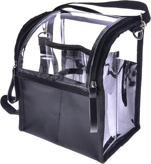 Trave Medium Makeup Brush Buddy Makeup Brush Holder Bag Cosmetic Kits Beauty Accessories Storage Organizer Bag with 4 Dividers & Shoulder Straps...