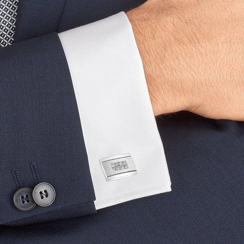 Mr.Van Swarovski Crystal Cufflinks Rectangle Cuff Links Set for Men Wedding Party...