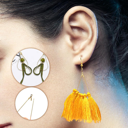 Earring Making Kit with 160PCS Beading Hoop Earring Finding Component Accessories, 80PCS Hooks, 80PCS Jump Rings Loop and 80PCS Earring Backs for ...