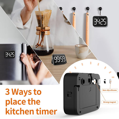 VOCOO Magnetic Kitchen Timer for Cooking with Count Up Countdown, Digital Timer Battery Powered with Large Display, 2 Brightness and Volume Levels...