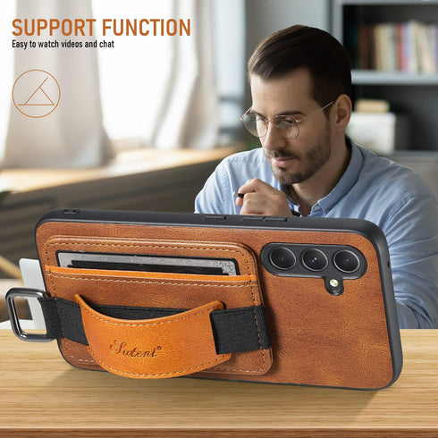 Asuwish Phone Case for Samsung Galaxy A54 5G Wallet Cover with Tempered Glass Screen Protector and Slim Stand Credit Card Holder Mobile Leather Ce...