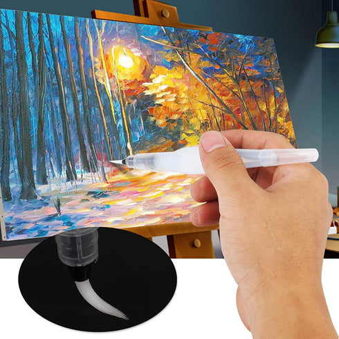 Refillable Water Brush Pen, 3Pcs/6Pcs Pilot Ink and Paint Art Pens Plus Fill Tool Watercolor Painting Calligraphy Art Crafts Set (3 Pcs Water Brus...
