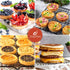 JOERSH 2-PK Silicone Egg Molds 4 Inch Jumbo Muffin Top Baking Pans, Non-Stick Large Disc Round Silicone Molds for Hamburger Bun, Corn Bread, Pie, ...