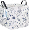 LANGYASHAN Square Storage Baskets Waterproof Canvas Children Laundry Nursery Hamper for Shelves Gift Baskets Toy Organizer Room Decor (Square spac...