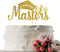 Congrats Masters Cake Topper - Gold Glitter Congrats Grad - Mastered It, College Graduation Party Decorations...
