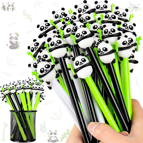 Panda Pen for Kids, 30Pcs Animal Cartoon Panda Gel Ink Pens, 0.5 mm Black Ink Pen for School Office Home Student Teacher Girls Boys Gift...