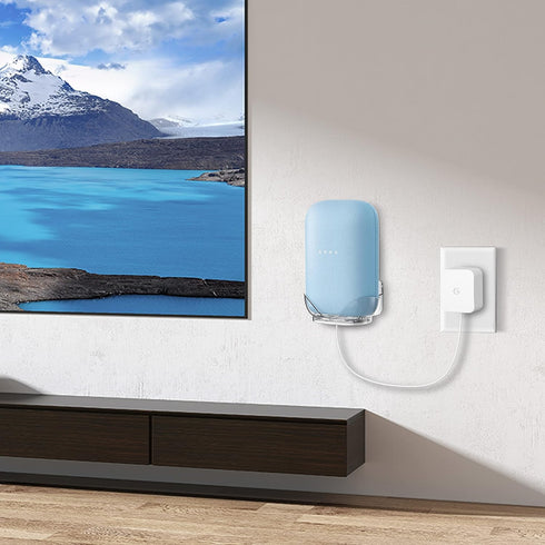 Ouligei Google Nest Audio Speaker Wall Mount/Bracket, in-Built Cable Management System & Easy Installation Speaker Holder Shelf Stand - Elegant & ...