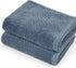 Cleanbear 100% Cotton Hand Towels, Highly Absorbent, Set of 2 (Blue-Grey), 13 x 28 Inches...