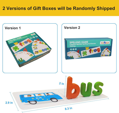 FLYINGSEEDS See and Spell Learning Toys, CVC Word Builders with Sight Words Flash Cards Kindergarten, Educational Toys for Toddler 2 3 4 Year Old ...