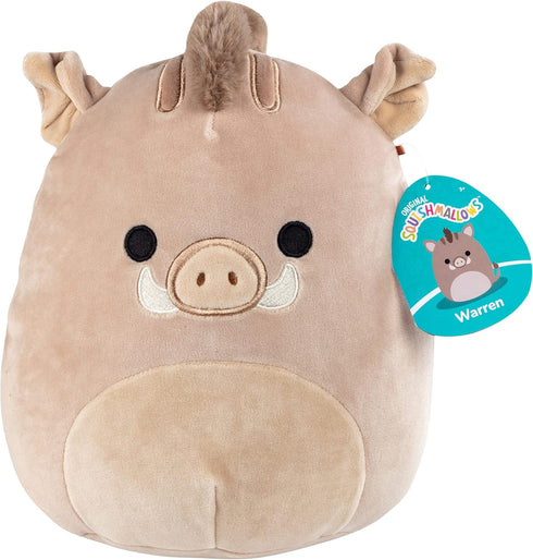 Squishmallows 10-Inch Warren The Boar - Official Jazwares Plush - Collectible Soft & Squishy Stuffed Animal Toy - Add to Your Squad - Gift for Kid...