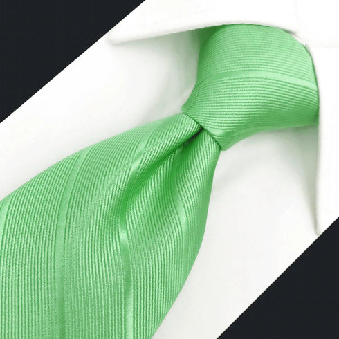 S&W SHLAX&WING Mens Necktie Set Solid Color Mint Green Ties and Pocket Square Sets Skinny Slim...
