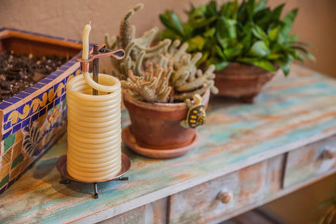 Candle by the Hour 48-Hour Candle Refill, Eco-friendly Natural Beeswax with Cotton Wick...
