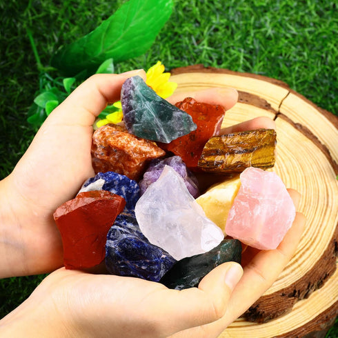 1 LB Bulk Rough Madagascar Stones Mix Natural Raw Crystal Stones for Tumbling Fountain Rocks Decoration Polishing Wire Wrapping Healing Crystal La...
