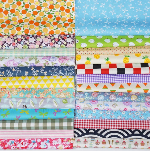 Cotton Fabric Squares Misscrafts 25pcs 30 x 30cm Quilting Fabric Bundle Patchwork Pre-Cut Quilt Squares for DIY Sewing Scrapbooking Quilting Dot P...