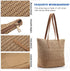 MABROUC Lightweight Straw Bag, Straw Beach Bag for Women, Large Woven Summer Tote Handbag Shoulder Bag for Outdoor Vacation...