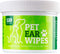 120ct Pet Ear Wipes for Dogs w/Itch Relief | Natural Coconut Oil, Eucalyptus & Aloe | Irritation Relief, Easy Otic Wax Cleaner Solution Pets...