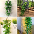 CEWOR 2pcs Fake Hanging Plants 3.6ft Fake Ivy Vine Artificial Ivy Leaves for Wedding Wall House Room Patio Indoor Outdoor Home Shelf Office Decor ...