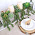 Supla 4 pcs Artificial Hanging Succulents Faux Burro's Tail Picks Trailing String of Pearls Succulent Greenery Sprays 13.4" L for Basket Planter C...