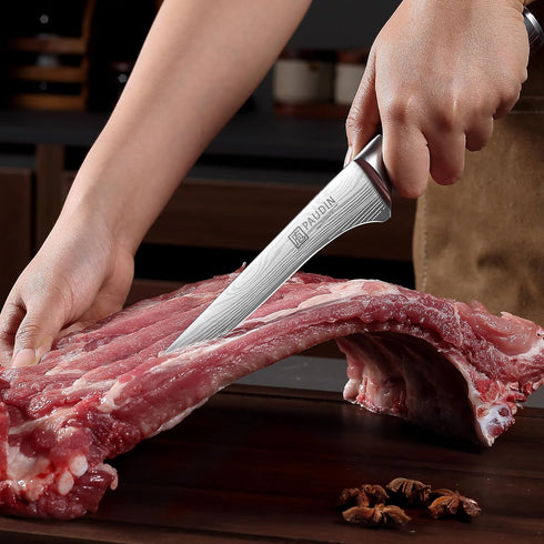 PAUDIN Boning Knife 6 Inch, Super Sharp Fillet Knife, German High Carbon Stainless Steel Deboning Knives, Professional Boning Knives for Meat Poul...