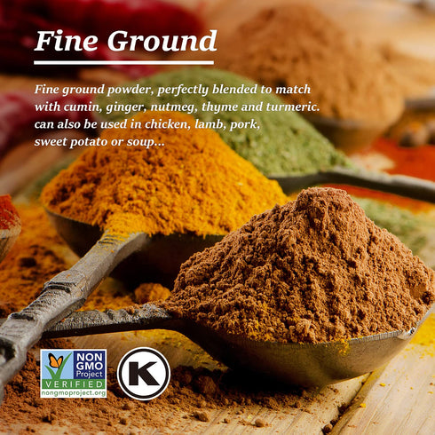 Soeos Cinnamon Powder, Cinnamon, Ground Cinnamon, Cinnamon Sticks, 100% Raw, Non-GMO, Kosher Certified, Cinnamon Seasoning Spice for Coffee, Bakin...