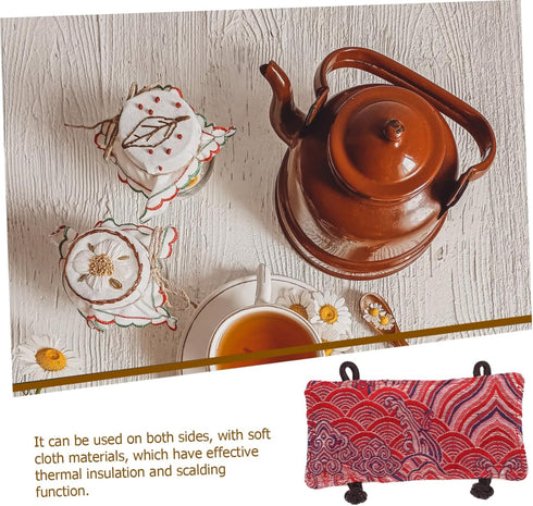 Teapot Handle Gloves Potholder Mitts Tea Kettle Handle Mitt Pot Handle Cover Baking Mitts Silicone Pan Handle Sleeve Pan Protectors Kettle Handle ...