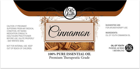 Oil of Youth Essential Oils 4oz - Cinnamon Essential Oil - 4 Fluid Ounces - Cinnamon Oil...