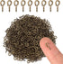 500PCS Small Screw Eye Pins, 4 x 8mm Small Eye Hooks for Jewelry Making, Eyelets Screw Threaded Clasps Hooks for Doing Art DIY, Mini Metal Hoop Pe...