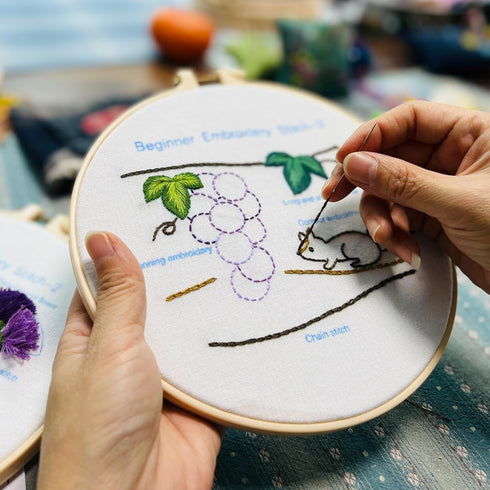 Maydear 3 Pack Embroidery Starter Kit with Pattern, Stamped Cross Stitch Kits for Beginners Adults with Embroidery Hoop and Instructions, Hand Emb...