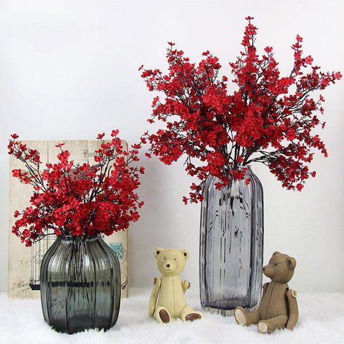 JAKY-Global Babys Breath Fabric Cloth Artificial Flowers 6 Bundle European Fake Silk Plants Decor Wedding Party Decoration Bouquets Real Touch DIY...