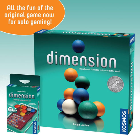 Dimension: The Brain Game to Go | Brainteasers |Puzzles| Solo Games | 1 Player | Dimension | Stacking Game | Kosmos Game...