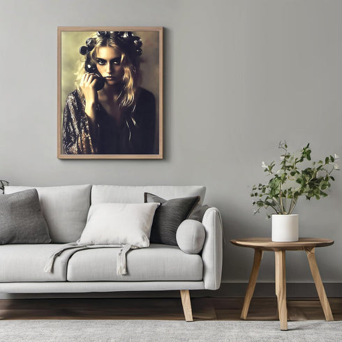 Posterizer 1 pcs-comedic high fashion retro art of woman-black and white photo 2-Photography Art-Retro Art-Decor for Home & Office- unframed wall ...