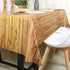 PHOGARY 3PCS Wood Grain Tablecover Wood Print Tablecloth, Rectangular Table Covers for Rustic Wedding Baby Shower Dcoration, Disposable Plastic Re...