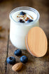 Oui Yogurt Jar Lids, Oui Yogurt Bamboo Jar Lids Set, Wooden Lids for Oui Yogurt Jars, Oui Yogurt Jars Lids with Silicone Sealing Rings, Cookie Gla...