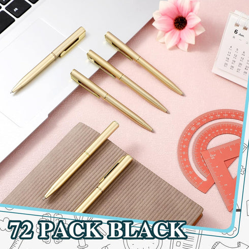Teling 72 Pcs Small Ballpoint Pen Mini Pens Bulk 4 Inch Short Small Pens Tiny Pen Ink Ballpoint Pens for Notebook Pockets Signature Notepads Schoo...