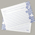 Blue Floral and Silver Foil Lux Recipe Cards, 4x6 inches...
